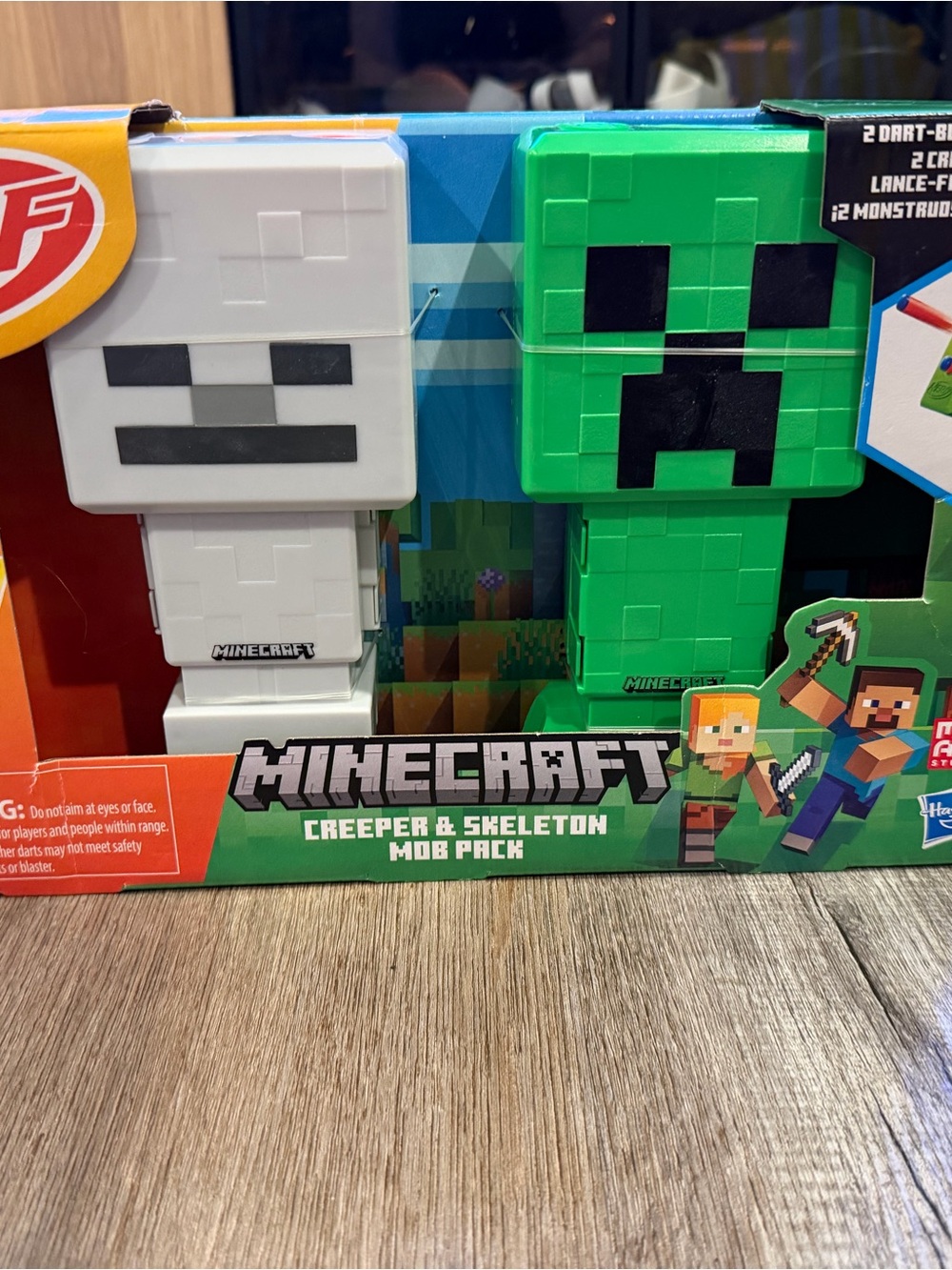 Nerf Minecraft Creeper & Skeleton Mob Pack - Green and White